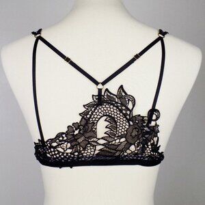 nwt Victoria's Secret bralette bra lingerie lace dragon embroidery design